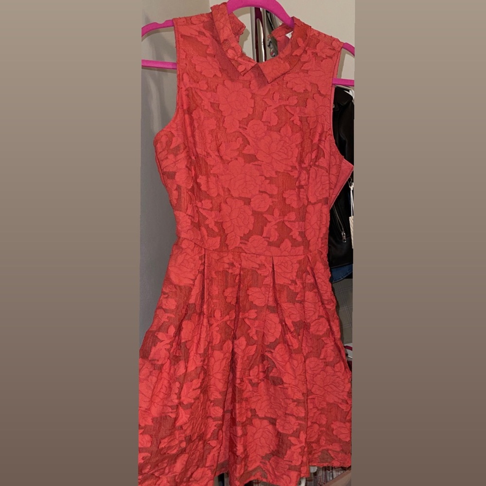 Forever21 coral collared-dress